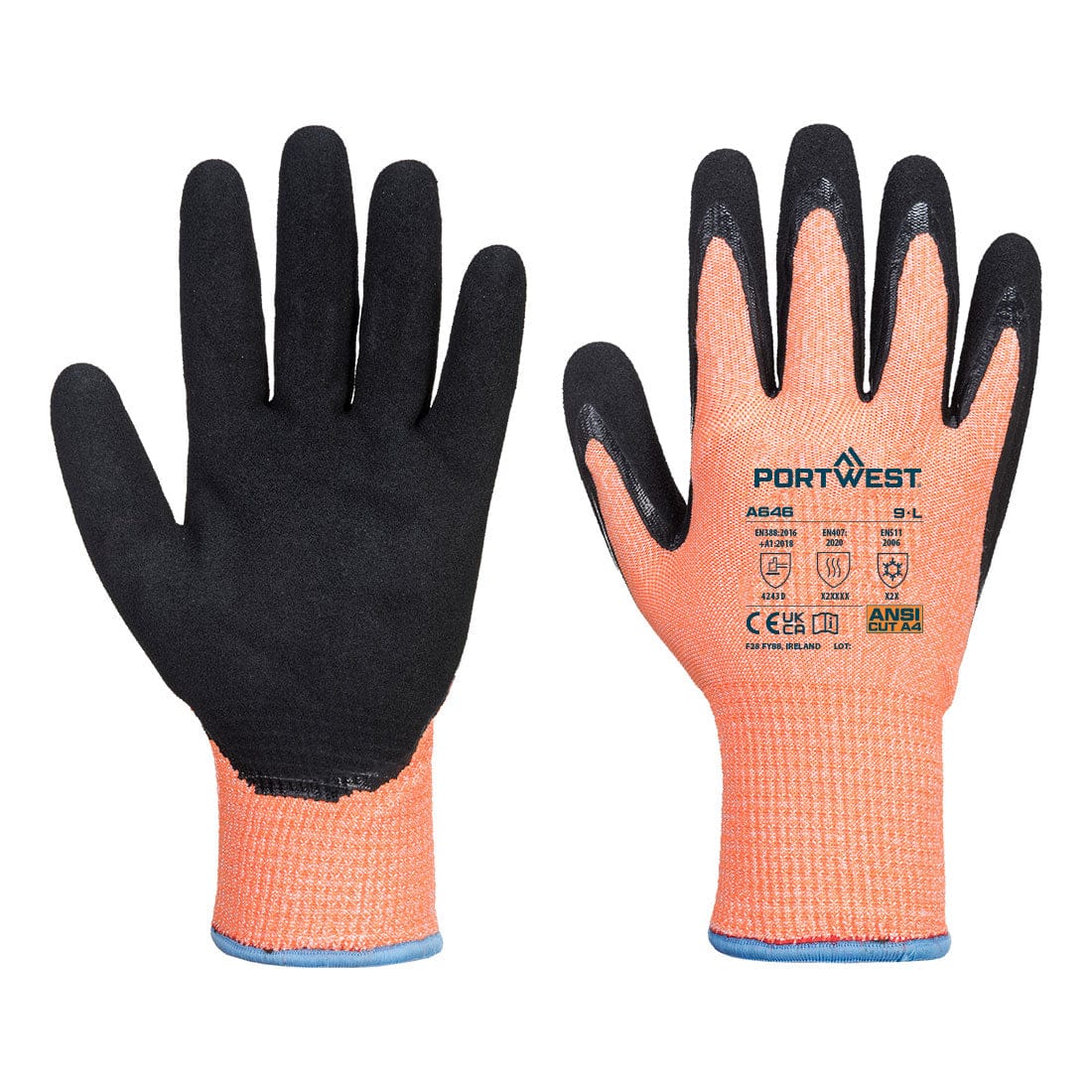 Portwest A646 Cold D13 Nitrile Viz-Tex Cut Glove