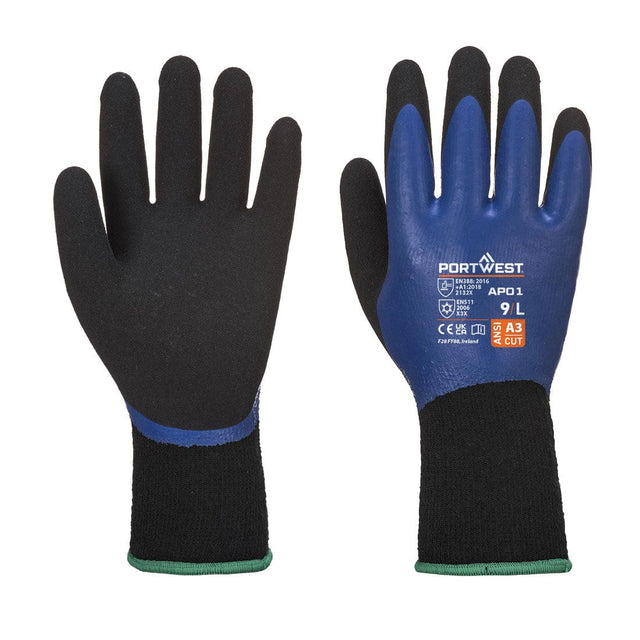 Portwest AP01 Cold 13 Latex Aqua Glove
