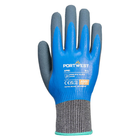 Portwest AP81 Cut D13 Latex Aqua Glove