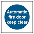 automatic-fire-door-keep-clear-sign-safety-extinguisher-signage-fire-evacuation-escape-hazard-identify-locate-instruct-alarm-prevention-regulations-compliance-gear-self-adhesive-rigid-PVC-foam-high-impact-polystyrene-photoluminescent-polycarbonate