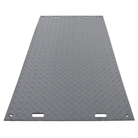 2400mm x 1200mm DuraMatt access mat - grey diamond-tread ground protection panel