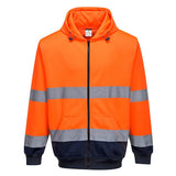 Portwest B317 Class 3 Hi-Vis Contrast Zipped Hoodie