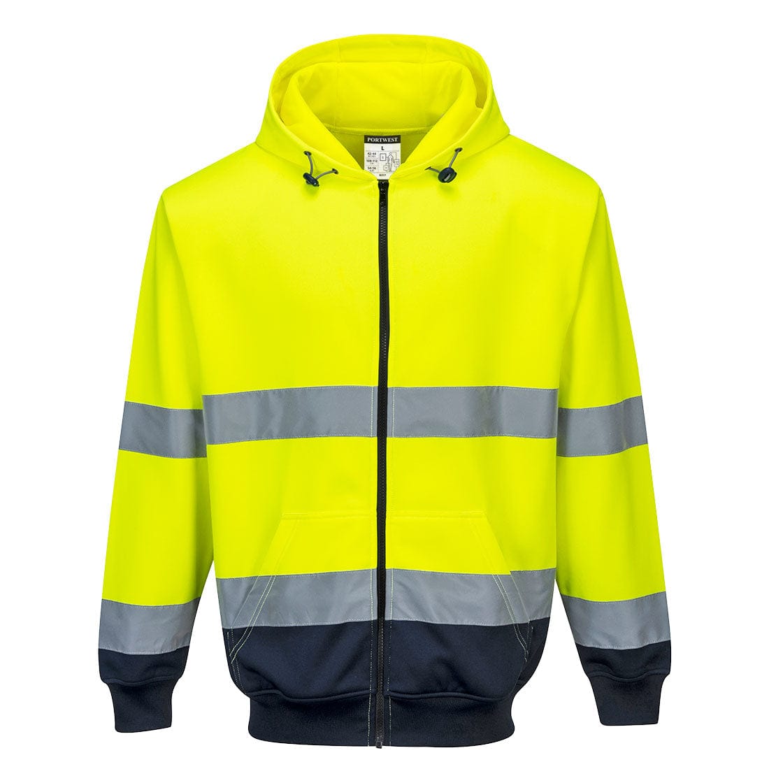 Portwest B317 Class 3 Hi-Vis Contrast Zipped Hoodie