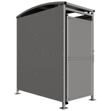 badby-MM2-galvanised-sheet-clad-doors-sided-bike-shelter-mesh-doors-clear-roof-outdoor-bicycle-cycle-secure-steel-commercial-weatherproof-durable-enclosure-schools-university-college-flanged-base-plates-bolt-down-galvanised