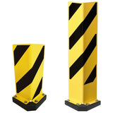 black-bull-right-angle-flex-shock-absorbent-heavy-duty-pallet-racking-corner-protectors-forklift-damage-prevention-impact-resistant-building-doorway-protection-high-visibility-powder-coated-yellow-industrial-warehouse-safety-black-top-grade-steel-machine-guards-partitions-mezzanine-support-columns-racking-uprights-DIN-4844-Safety Guidelines