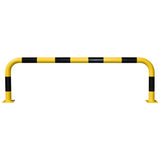 black-bull-steel-protection-guards-600mm-yellow-black-hot-dip-galvanised-indoor-outdoor-powder-coated-industrial-warehouse-heavy-duty-metal-wall-corner-high-impact-safety-guards-bolt-down-surface-mount-high-visibility-durable-impact-protection-garages-forklift-commercial-retail-distribution