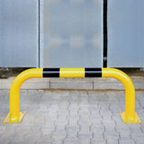 black-bull-steel-protection-guards-XL-600mm-yellow-black-hot-dip-galvanised-indoor-outdoor-powder-coated-industrial-warehouse-heavy-duty-metal-wall-corner-high-impact-safety-guards-bolt-down-surface-mount-high-visibility-durable-impact-protection