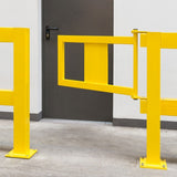 BLACK-BULL-MD-medium-duty-impact-protection-railing-system-gate-high-visibility-machinery-pedestrian-safety-galvanised-powder-coated-walkways-vehicle-durable-steel-guardrail-warehouse-factories-industrial-manufacturing-units-depots-car-parks