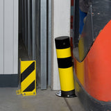 BLACK-BULL-FLEX-heavy-duty-top-grade-steel-bollard-ROOT-FIX-ADAPTER-CONCRETE-IN-galvanised-shock-absorbent-buffer-impact-resistent-powder-coated-yellow-black-industrial-durable-warehouses-factories-high-visibility-quality-TUV-tested-DGUV108007-surface-fix-bolt-down-concrete-in-ragged-concrete-filled