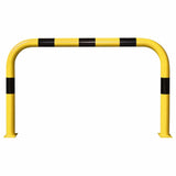 black-bull-steel-protection-guards-XL-1200mm-yellow-black-hot-dip-galvanised-indoor-outdoor-powder-coated-industrial-warehouse-heavy-duty-metal-wall-corner-high-impact-safety-guards-bolt-down-surface-mount-high-visibility-durable-impact-protection