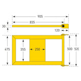 BLACK-BULL-MD-medium-duty-impact-protection-railing-system-gate-high-visibility-machinery-pedestrian-safety-galvanised-powder-coated-walkways-vehicle-durable-steel-guardrail-warehouse-factories-industrial-manufacturing-units-depots-car-parks