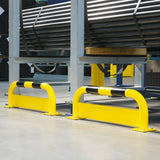 black-bull-steel-protection-guards-under-run-protection-factories-yellow-black-hot-dip-galvanised-indoor-outdoor-powder-coated-industrial-warehouse-heavy-duty-metal-wall-corner-high-impact-safety-guards-bolt-down-surface-mount-high-visibility-durable-impact-protection