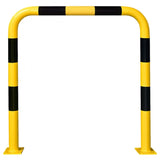 black-bull-steel-protection-guards-1200mm-yellow-black-hot-dip-galvanised-indoor-outdoor-powder-coated-industrial-warehouse-heavy-duty-metal-wall-corner-high-impact-safety-guards-bolt-down-surface-mount-high-visibility-durable-impact-protection-garages-forklift-commercial-retail-distribution