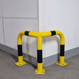 black-bull-corner-protection-guards-600mm-yellow-black-red-white-hot-dip-galvanised-indoor-outdoor-powder-coated-industrial-warehouse-heavy-duty-metal-wall-corner-high-impact-safety-guards-bolt-down-surface-mount-high-visibility-durable-impact-protection