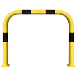 black-bull-steel-protection-guards-XL-1200mm-yellow-black-hot-dip-galvanised-indoor-outdoor-powder-coated-industrial-warehouse-heavy-duty-metal-wall-corner-high-impact-safety-guards-bolt-down-surface-mount-high-visibility-durable-impact-protection