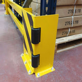 BLACK-BULL-racking-end-frame-protectors-b-with-rollers-warehouse-pallet-rack-heavy-duty-galvanised-steel-industrial-commercial-factories-durable-protective-safety-forklift-plant-machinery-adjustable-width-manufacturing-units-distribution-depots-powder-coated