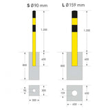 Black & Yellow Bollards