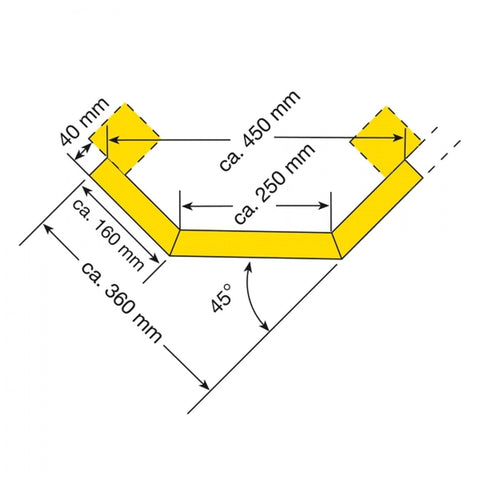 Metal Bull Rails BLACK BULL Impact Guard Rails - External Corner