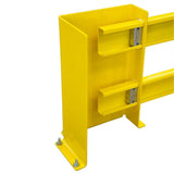 BLACK-BULL-racking-end-frame-protectors-b-warehouse-pallet-rack-heavy-duty-galvanised-steel-industrial-commercial-factories-durable-protective-safety-forklift-plant-machinery-adjustable-width-manufacturing-units-distribution-depots-powder-coated