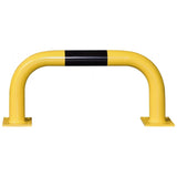 black-bull-steel-protection-guards-350mm-yellow-black-hot-dip-galvanised-indoor-outdoor-powder-coated-industrial-warehouse-heavy-duty-metal-wall-corner-high-impact-safety-guards-bolt-down-surface-mount-high-visibility-durable-impact-protection-garages-forklift-commercial-retail-distribution