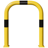 black-bull-steel-protection-guards-XL-1200mm-yellow-black-hot-dip-galvanised-indoor-outdoor-powder-coated-industrial-warehouse-heavy-duty-metal-wall-corner-high-impact-safety-guards-bolt-down-surface-mount-high-visibility-durable-impact-protection