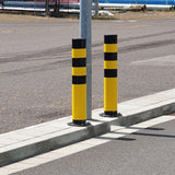 BLACK-BULL-FLEX-heavy-duty-top-grade-steel-bollard-ROOT-FIX-ADAPTER-CONCRETE-IN-galvanised-shock-absorbent-buffer-impact-resistent-powder-coated-yellow-black-industrial-durable-warehouses-factories-high-visibility-quality-TUV-tested-DGUV108007-surface-fix-bolt-down-concrete-in-ragged-concrete-filled