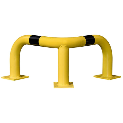 black-bull-corner-protection-guards-XL-yellow-black-hot-dip-galvanised-indoor-outdoor-powder-coated-industrial-warehouse-heavy-duty-metal-wall-corner-high-impact-safety-guards-bolt-down-surface-mount-high-visibility-durable-impact-protection