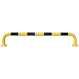 black-bull-steel-protection-guards-350mm-yellow-black-hot-dip-galvanised-indoor-outdoor-powder-coated-industrial-warehouse-heavy-duty-metal-wall-corner-high-impact-safety-guards-bolt-down-surface-mount-high-visibility-durable-impact-protection-garages-forklift-commercial-retail-distribution