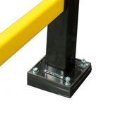 BLACK-BULL-FLEX-impact-protection-system-hybrid-steel-plastic-flexible-railing-system-shock-absorbant-high-visibility-black-yellow-hot-dip-galvanised-powder-coated-modular-indoor-outdoor-traffic-lanes-forklift-pedestrian-safety-industrial-factories-plant-machinery