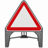 Blank Red/White 750mm Q-Sign