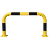 black-bull-steel-protection-guards-600mm-yellow-black-hot-dip-galvanised-indoor-outdoor-powder-coated-industrial-warehouse-heavy-duty-metal-wall-corner-high-impact-safety-guards-bolt-down-surface-mount-high-visibility-durable-impact-protection-garages-forklift-commercial-retail-distribution