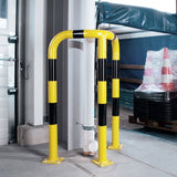 black-bull-corner-protection-guards-1200mm-yellow-black-red-white-hot-dip-galvanised-indoor-outdoor-powder-coated-industrial-warehouse-heavy-duty-metal-wall-corner-high-impact-safety-guards-bolt-down-surface-mount-high-visibility-durable-impact-protection