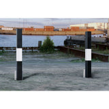 Removable Square Black & White Safety Bollards 