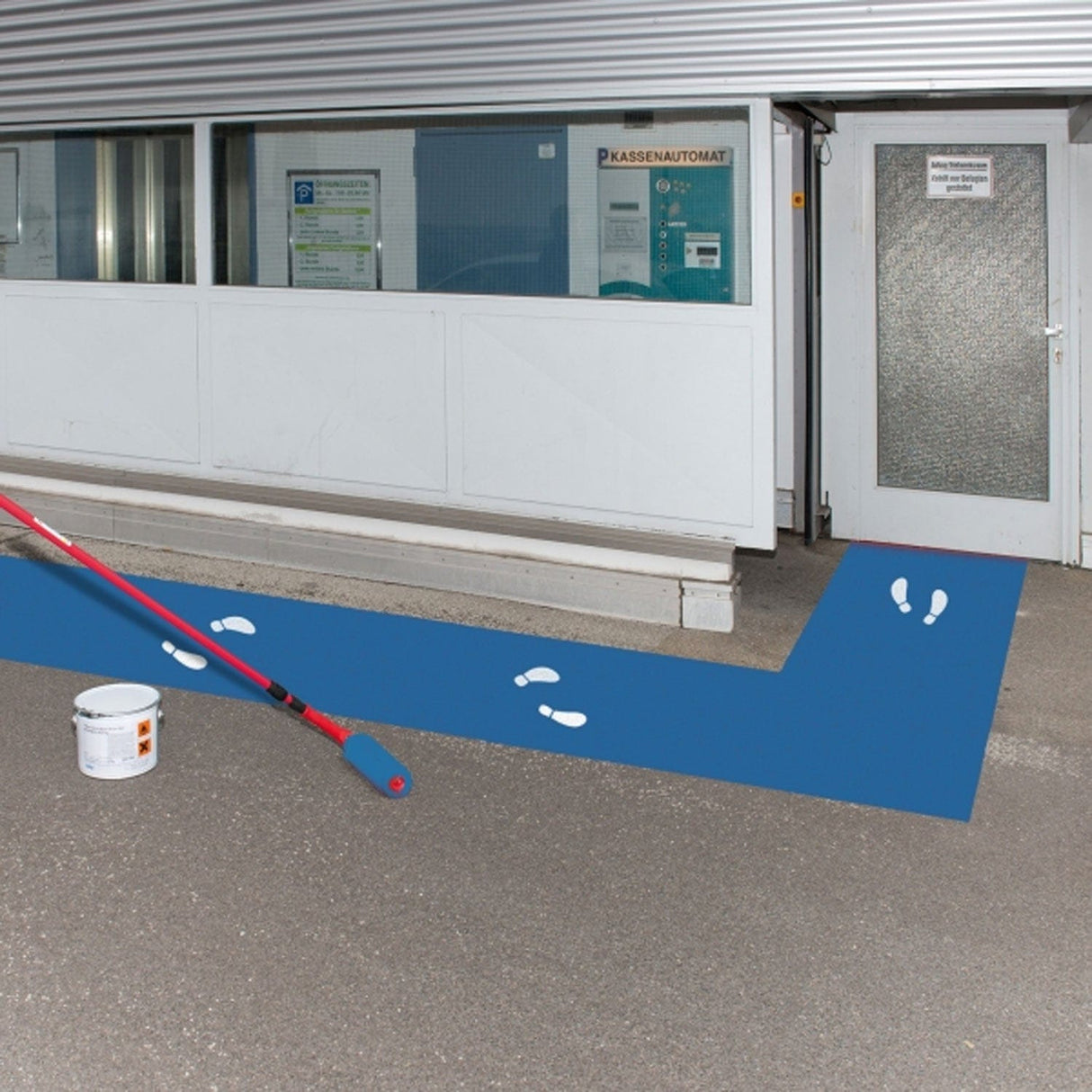 proline-outdoor-industrial-floor-paint-coating-tough-durable-heavy-duty-weather-resistant-slip-resistant-concrete-UV-resistant-high-traffic-waterproof-epoxy-flooring-road-marking-carpark-fork-lift-concrete-screed-asphalt-composite-surface-adhesion-fast-drying