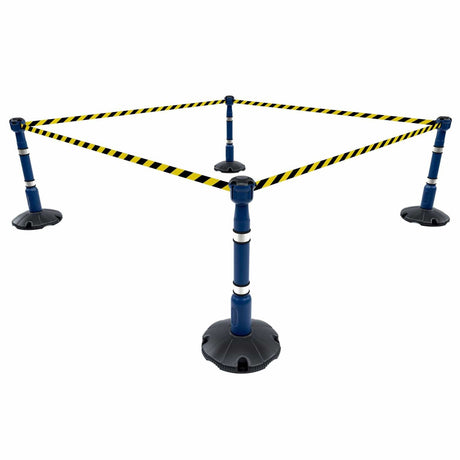 Retractable-barrier-cone-kit-Skipper-TM-traffic-safety-cone-retractable-tape-barrier-high-visibility-events-reflective-belt-portable-temporary-heavy-duty-prismatic-pvc-orange-warehouse-road-37m-black-yellow