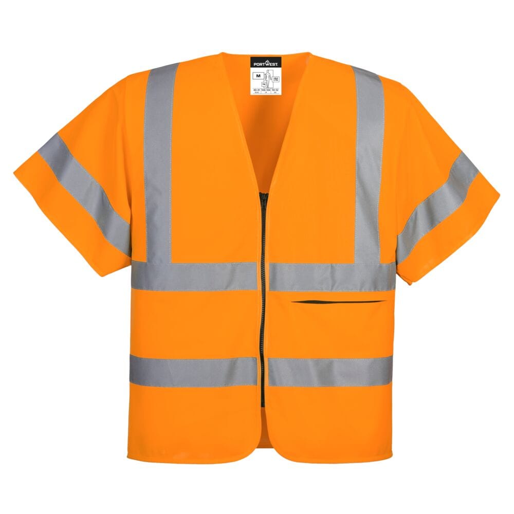 Portwest C372 Class 2 Hi-Vis Band and Brace Zip Vest S/S