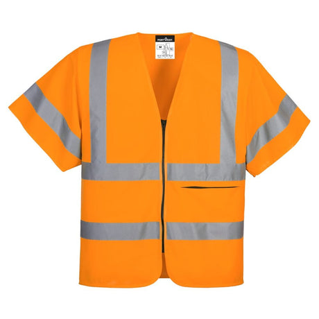 Portwest C372 Class 2 Hi-Vis Band and Brace Zip Vest S/S