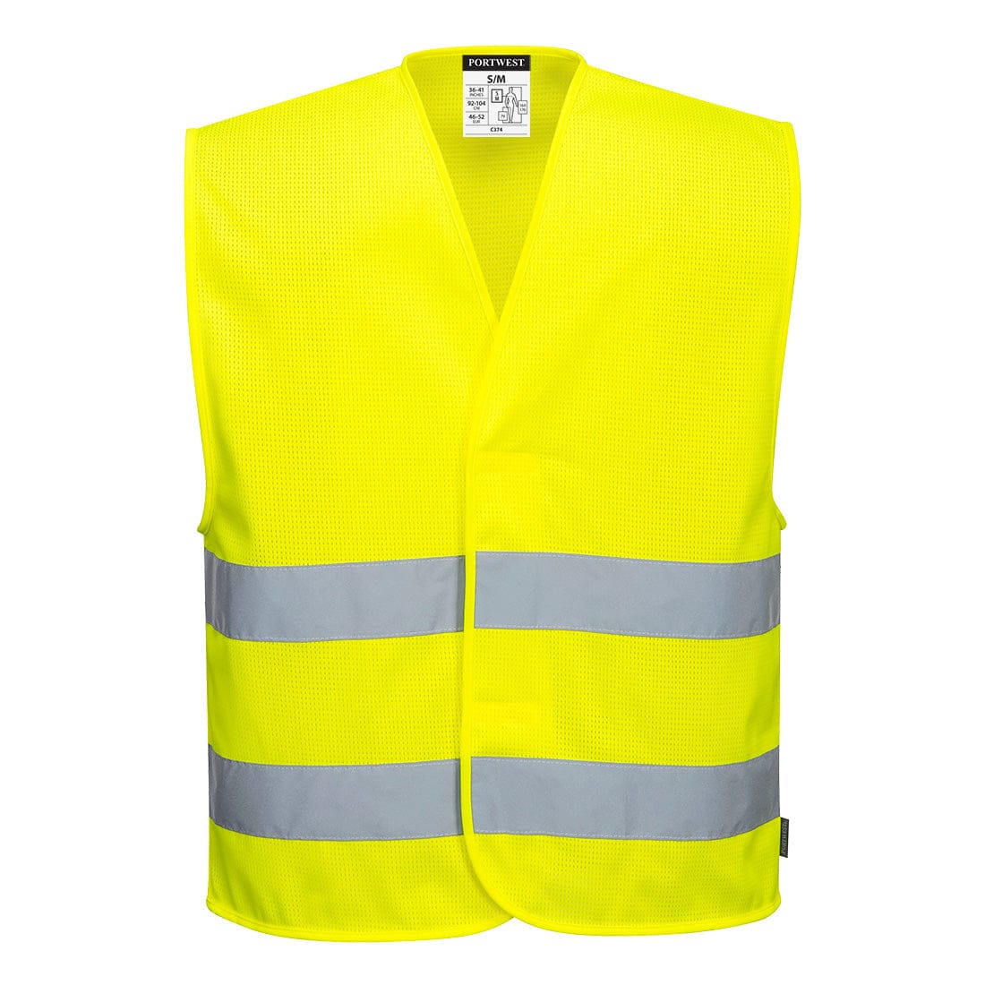 Portwest C374 Class 2 Hi-Vis Mesh Two Band Vest