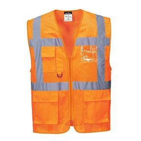 Portwest C376 Class 2 Athens Hi-Vis Mesh Executive Vest