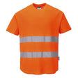 Portwest C394 Class 2 Hi-Vis Cotton Comfort Mesh Insert T-Shirt S/S