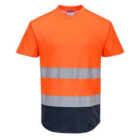Portwest C395 Class 2 Hi-Vis Contrast Mesh Insert T-Shirt S/S
