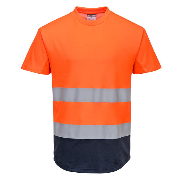 Portwest C395 Class 2 Hi-Vis Contrast Mesh Insert T-Shirt S/S