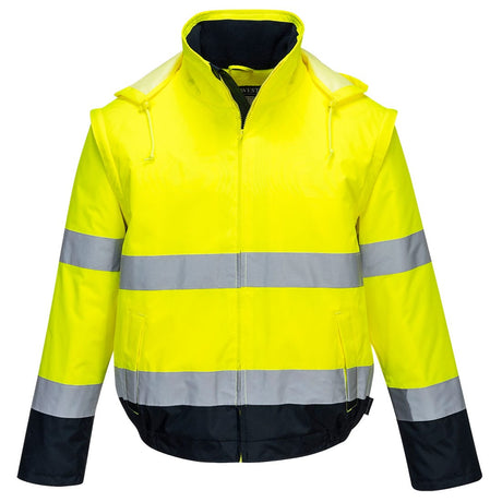 Portwest C464 Class 3 Hi-Vis 2-in-1 Contrast Essential Lite Bomber Jacket