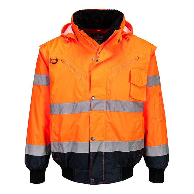 Portwest C465 Class 3 Hi-Vis 3-in-1 Contrast Bomber Jacket