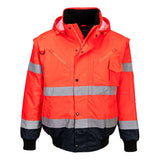 Portwest C465 Class 3 Hi-Vis 3-in-1 Contrast Bomber Jacket