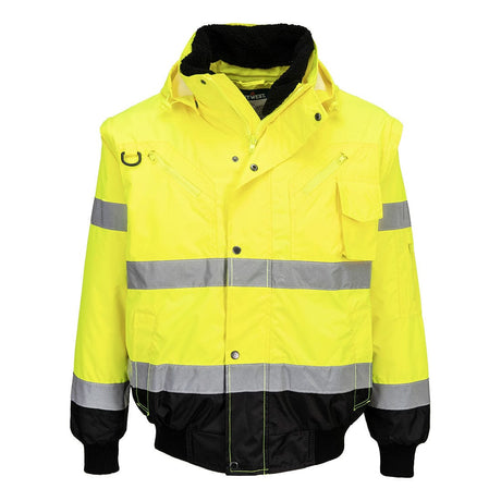 Portwest C465 Class 3 Hi-Vis 3-in-1 Contrast Bomber Jacket