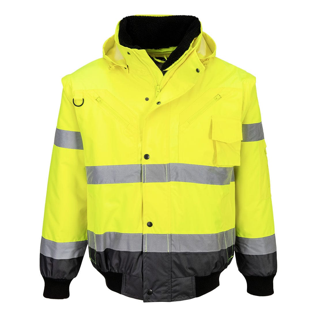 Portwest C465 Class 3 Hi-Vis 3-in-1 Contrast Bomber Jacket