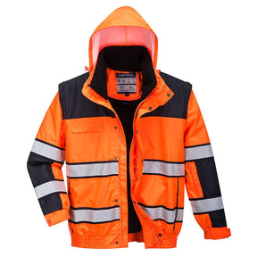 Portwest C466 Class 3 Hi-Vis 3-in-1 Contrast Winter Bomber Jacket