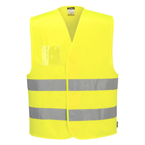Portwest C475 Class 2 Hi-Vis Two Band Dual ID Holder Vest