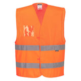 Portwest C494 Hi-Vis Half Mesh Two Band Vest